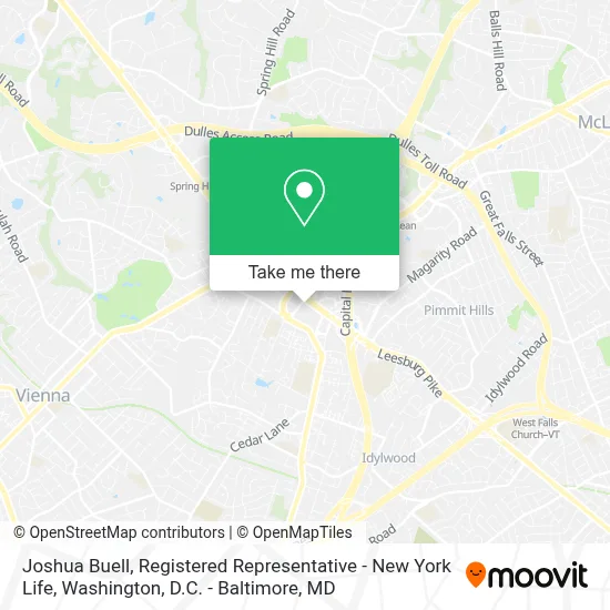 Joshua Buell, Registered Representative - New York Life map