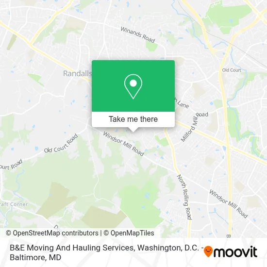 B&E Moving And Hauling Services map