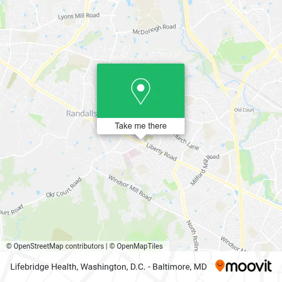 Lifebridge Health map