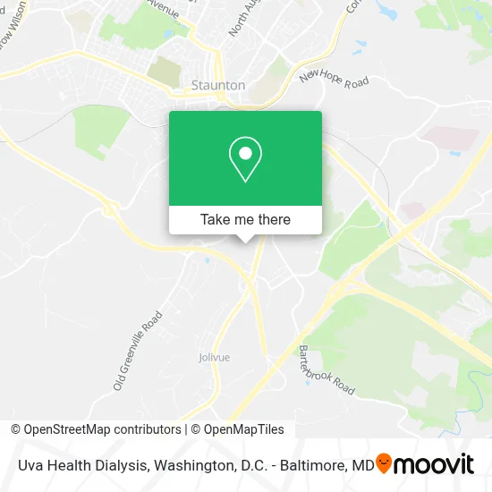Uva Health Dialysis map