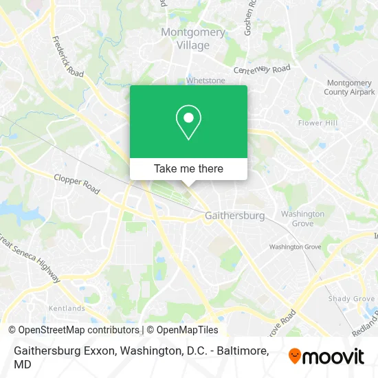 Gaithersburg Exxon map