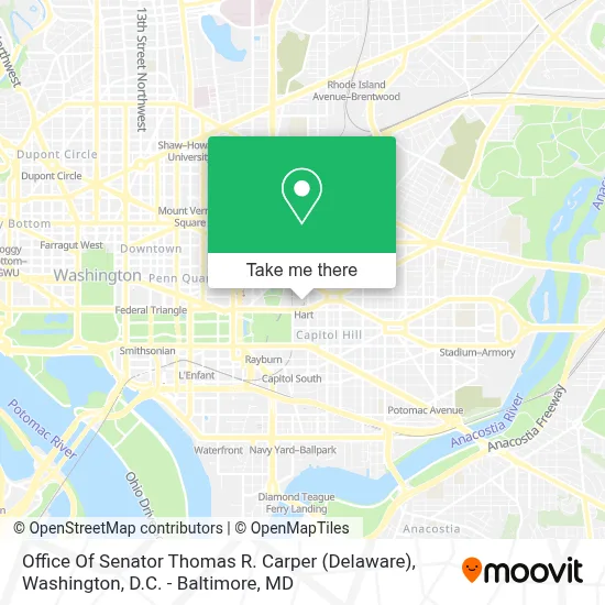 Office Of Senator Thomas R. Carper (Delaware) map