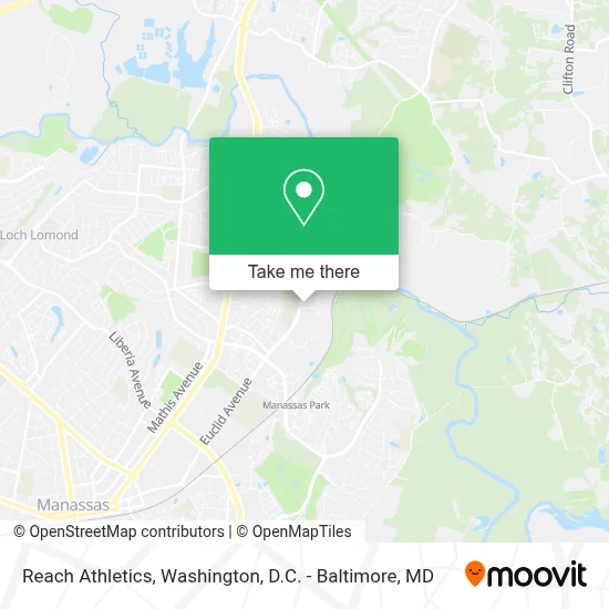 Reach Athletics map