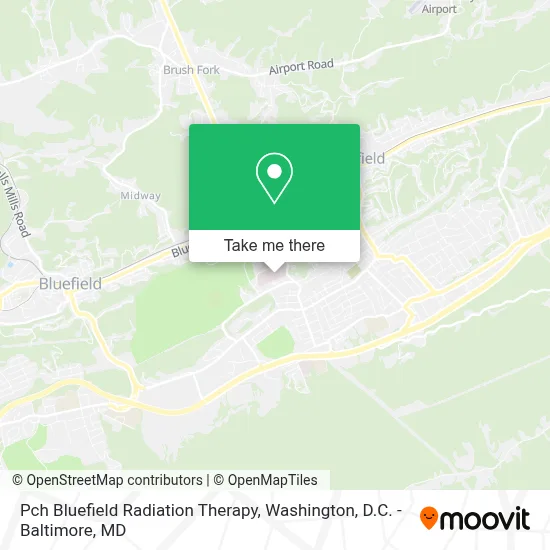 Pch Bluefield Radiation Therapy map