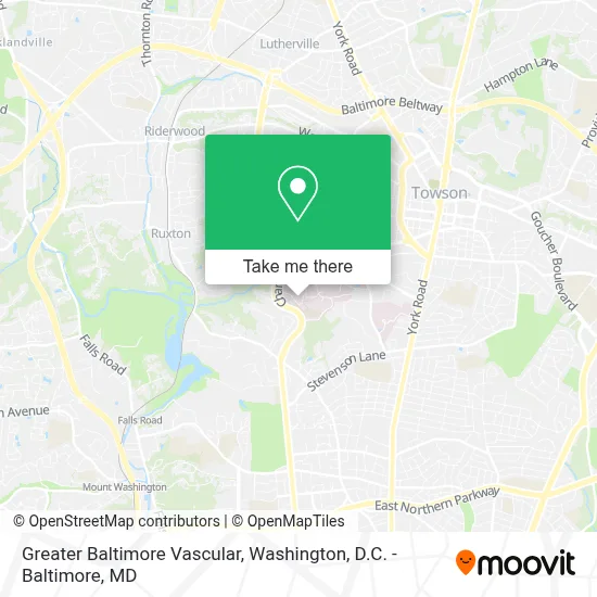 Greater Baltimore Vascular map