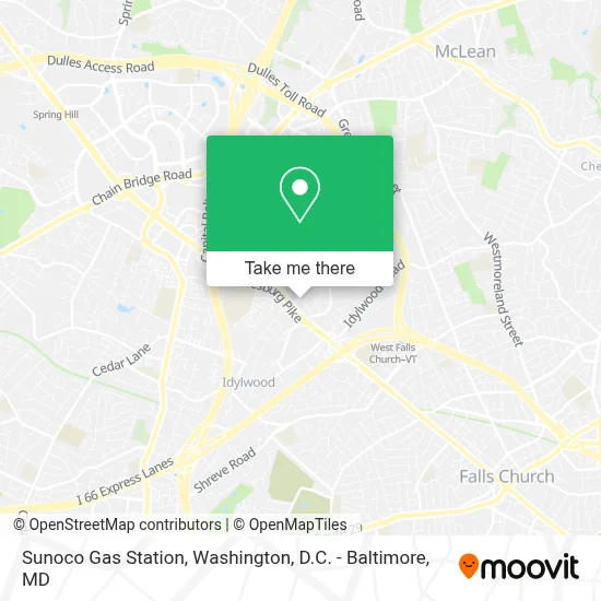 Sunoco Gas Station map