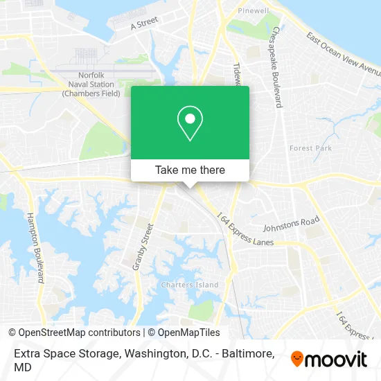 Extra Space Storage map
