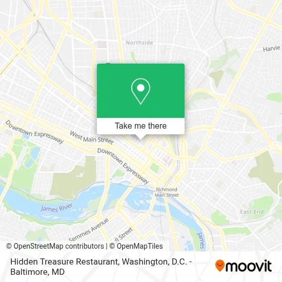 Hidden Treasure Restaurant map