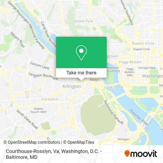 Courthouse-Rosslyn, Va map