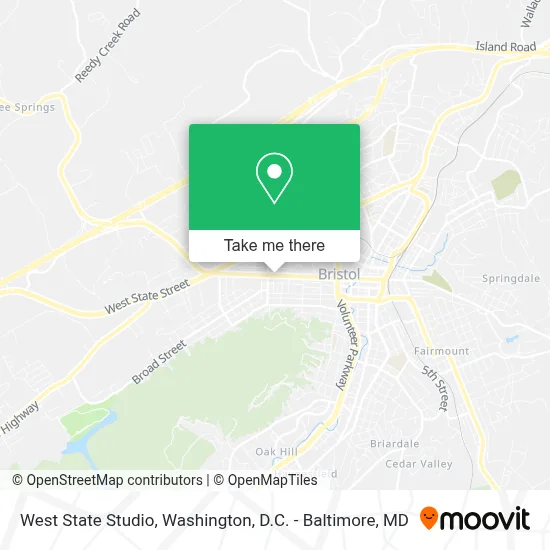 West State Studio map