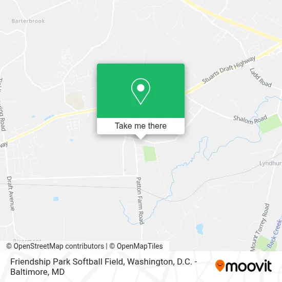 Friendship Park Softball Field map