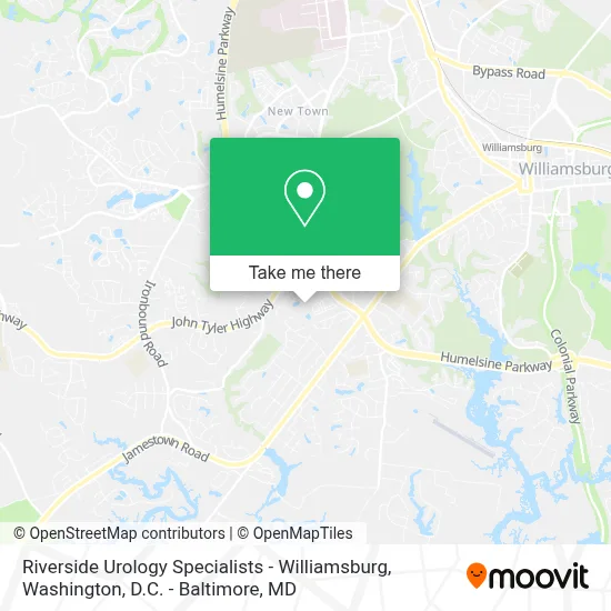 Riverside Urology Specialists - Williamsburg map