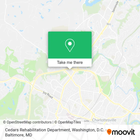 Cedars Rehabilitation Department map