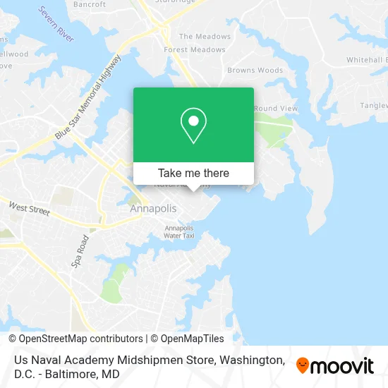 Us Naval Academy Midshipmen Store map