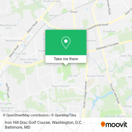 Iron Hill Disc Golf Course map