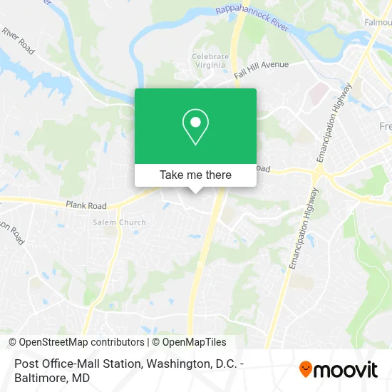 Post Office-Mall Station map