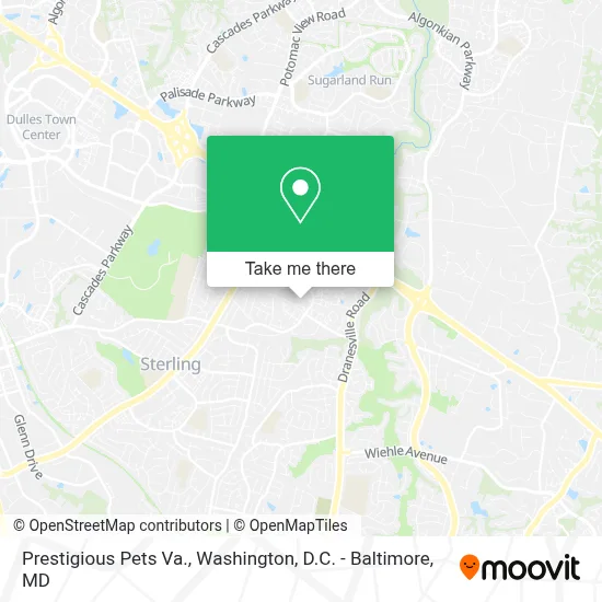 Prestigious Pets Va. map