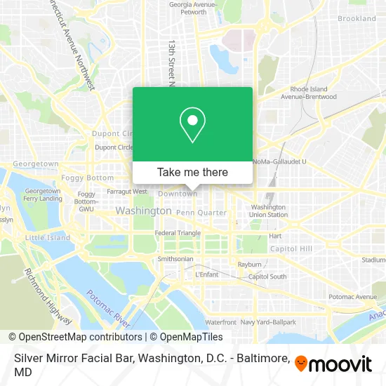 Silver Mirror Facial Bar map