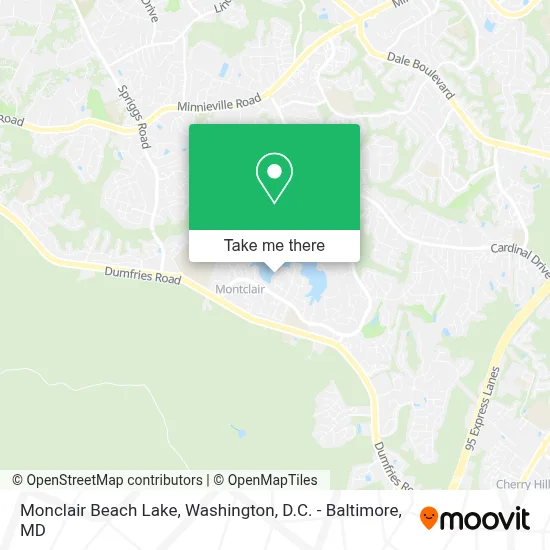 Monclair Beach Lake map