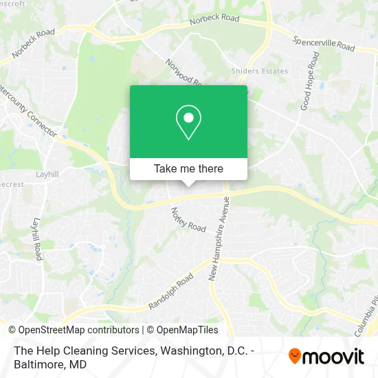 The Help Cleaning Services map
