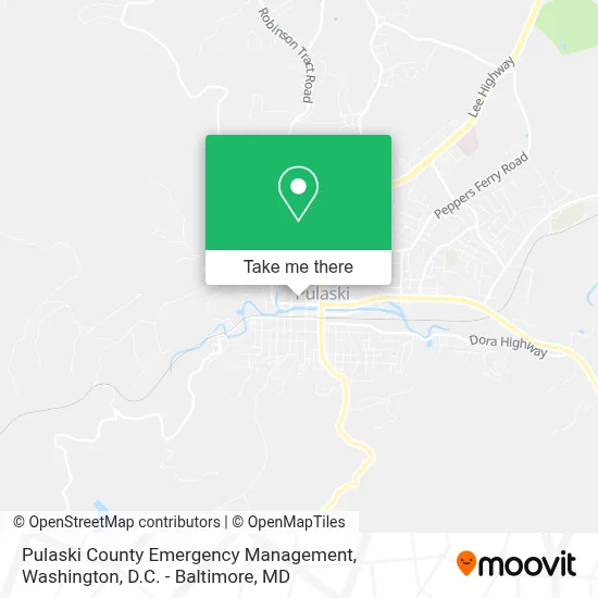 Pulaski County Emergency Management map