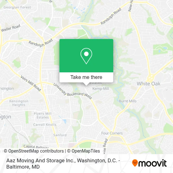 Aaz Moving And Storage Inc. map