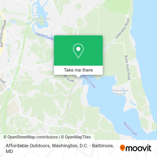 Affordable Outdoors map