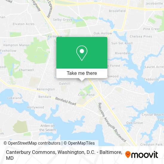 Canterbury Commons map