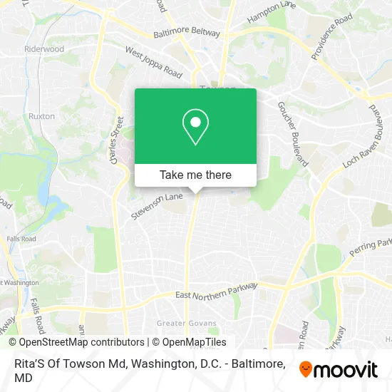 Rita’S Of Towson Md map