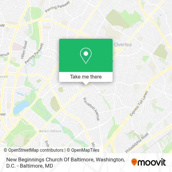 New Beginnings Church Of Baltimore map