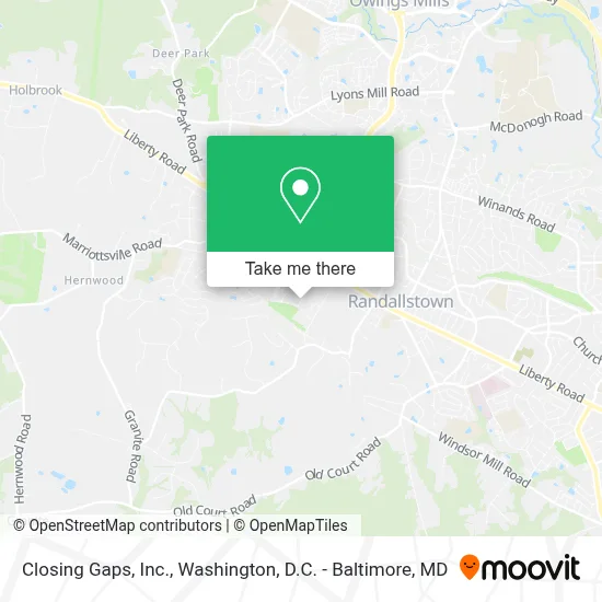 Closing Gaps, Inc. map