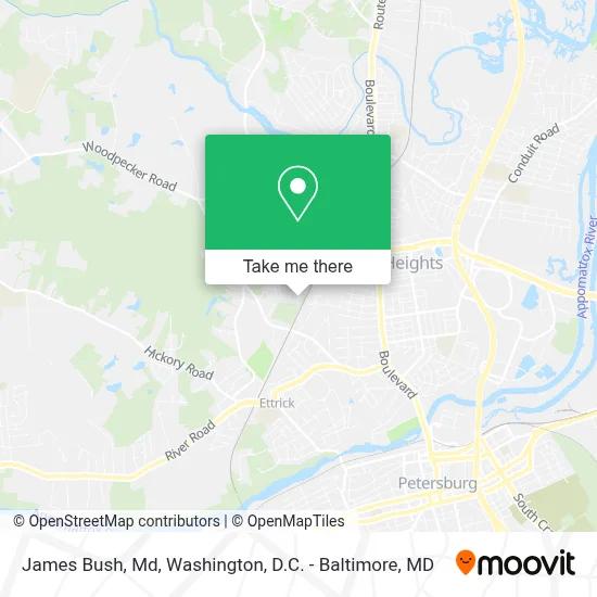 James Bush, Md map