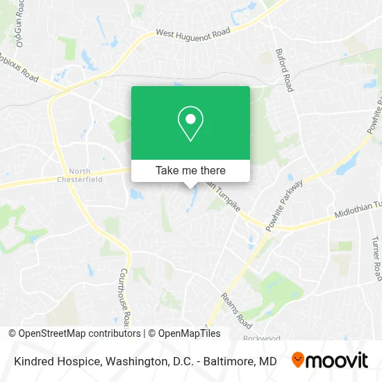 Kindred Hospice map