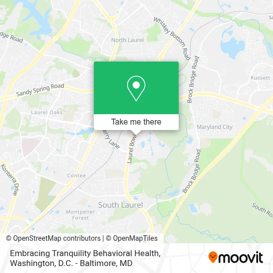 Embracing Tranquility Behavioral Health map