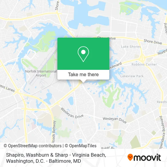 Shapiro, Washburn & Sharp - Virginia Beach map