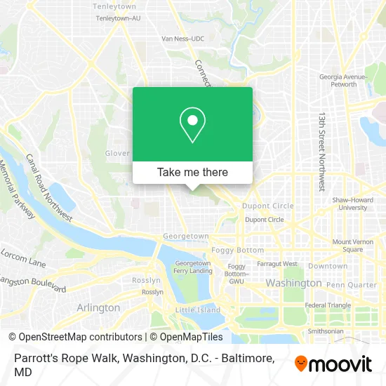 Parrott's Rope Walk map