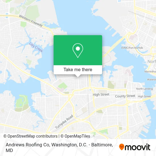 Andrews Roofing Co map