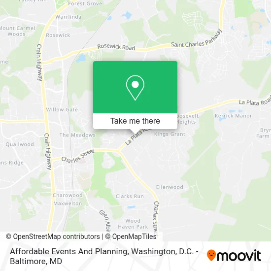 Affordable Events And Planning map