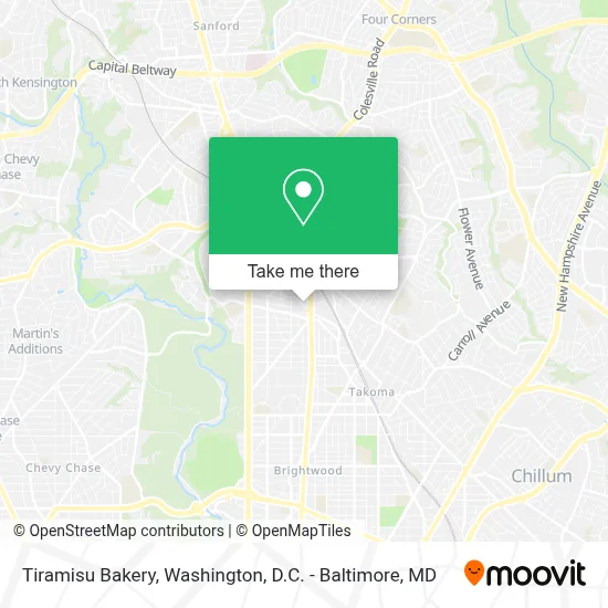 Tiramisu Bakery map