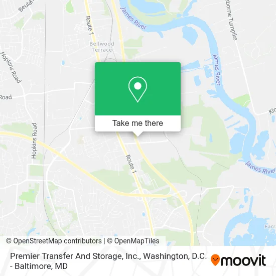 Premier Transfer And Storage, Inc. map