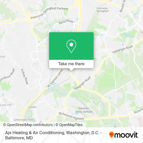 Ajs Heating & Air Conditioning map
