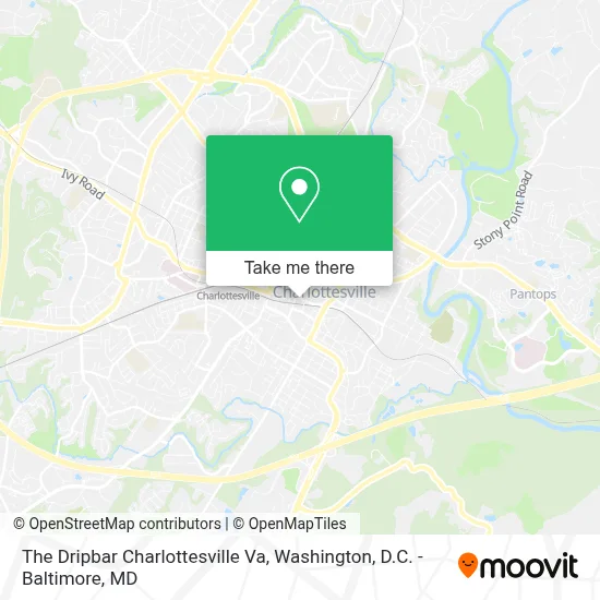 The Dripbar Charlottesville Va map