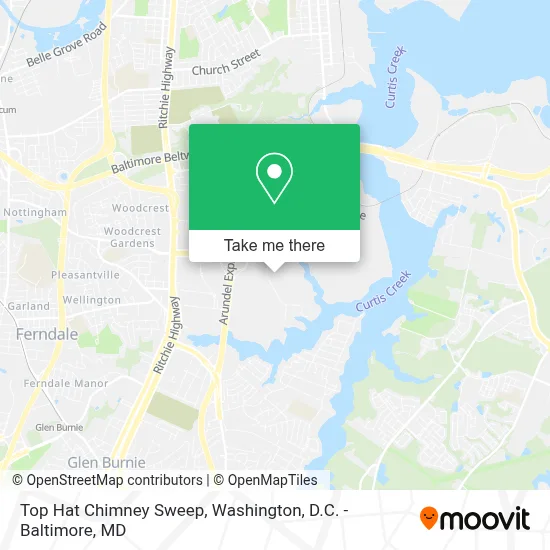 Top Hat Chimney Sweep map