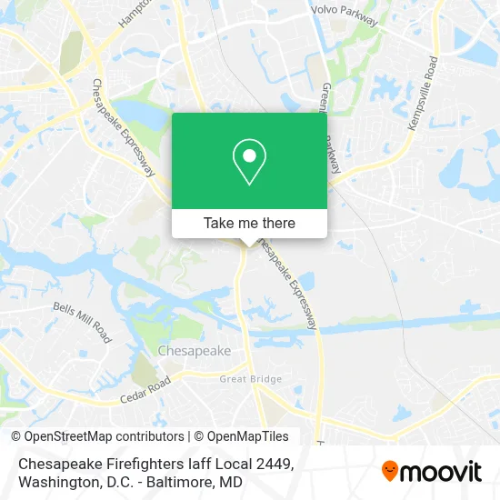 Chesapeake Firefighters Iaff Local 2449 map
