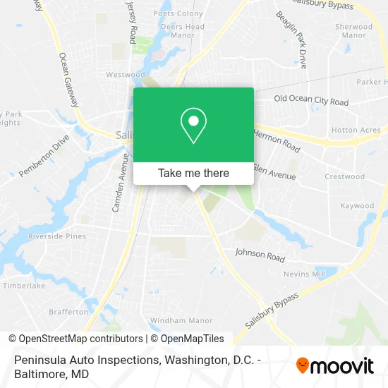 Peninsula Auto Inspections map