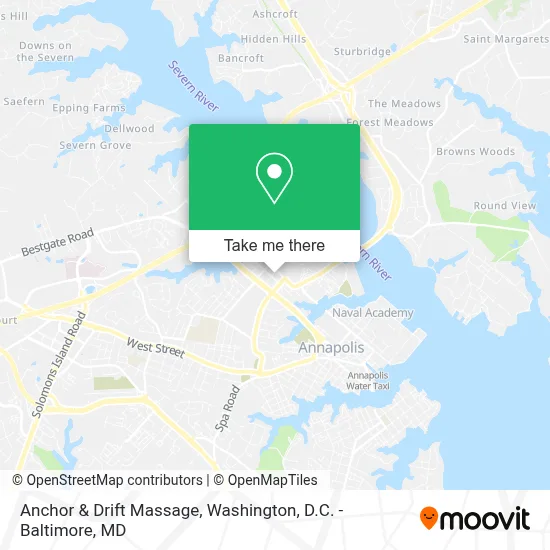 Anchor & Drift Massage map