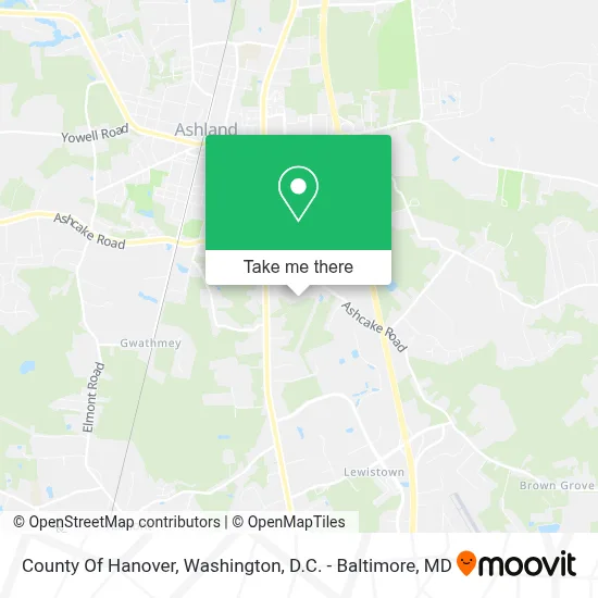 County Of Hanover map