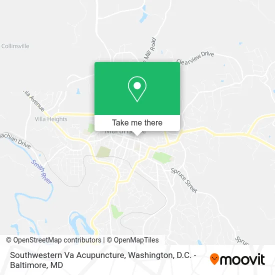 Southwestern Va Acupuncture map