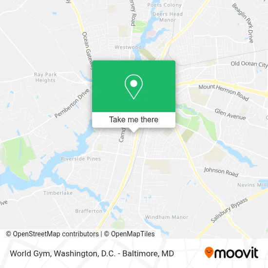 World Gym map
