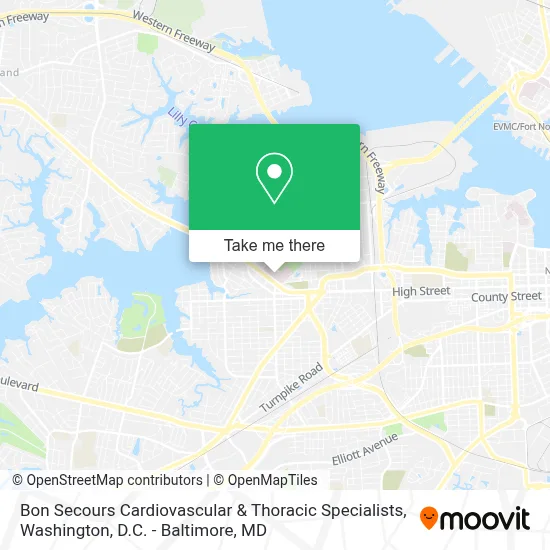 Bon Secours Cardiovascular & Thoracic Specialists map